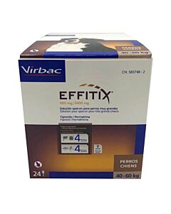 Effitix Spot On cane molto grande (40 - 60 kg) 24 pipette