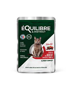 Équilibre & Instinct Effilés gatto sterilizzato manzo 12 x 85 g