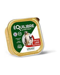 Équilibre & Instinct Terrines bœuf chien 9 x 300 g

