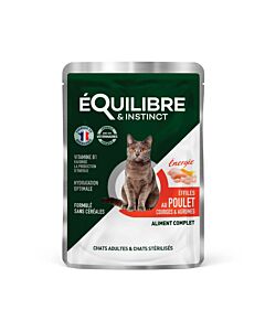 Équilibre & Instinct Effilés chat stérilisé poulet 12 x 85 g

