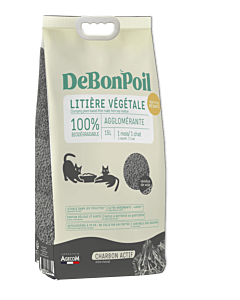 Litière végétale agglomérante pour chat de la marque DeBonPoil
