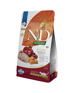 Farmina N&D Pumpkin Crocchette Gatto Sterilizzato quaglia e melograno 1.5 kg