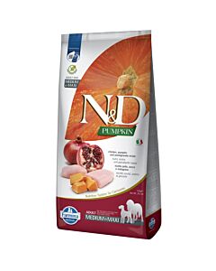 Farmina N&D Pumpkin Crocchette Cane Adulto Medium/Maxi pollo e melograno 12 kg