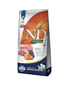 Farmina N&D Pumpkin Crocchette Cane Adulto Medium/Maxi agnello e mirtilli 12 kg