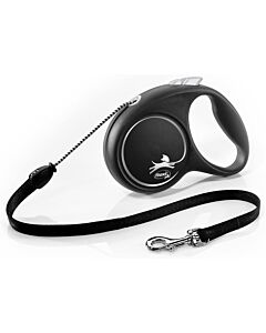 Laisse à enrouleur Flexi Black Design Corde Noir M 5 m