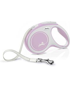 Laisse à enrouleur Flexi Comfort Sangle Rose M 5 m