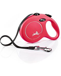 Laisse à enrouleur New Classic Flexi Cord L Rouge 8 m - La Compagnie des Animaux