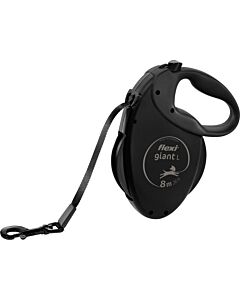 Laisse à enrouleur Flexi Giant Sangle Noire 8 m