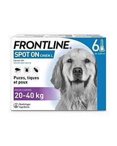 Frontline Spot on chien de 20-40 kg 6 pipettes
