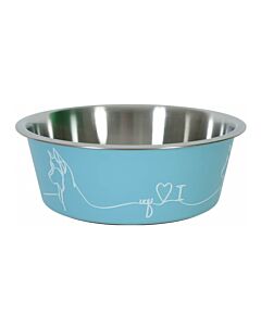 Zolux Ciotola Love Dog inox blu  1.7 L