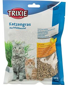 Trixie Herbe à chat tendre en sachet pour chatons et chats 100 g