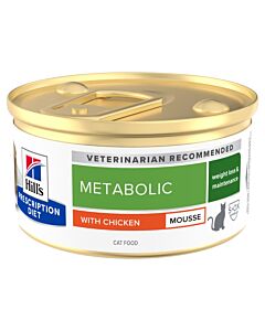 Hill's Prescription Diet Feline Metabolic Mousse Poulet 12 x 85 g