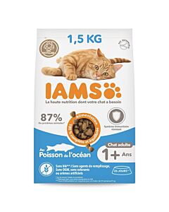 IAMS Vitality croquettes chat adulte poisson - La Compagnie des Animaux