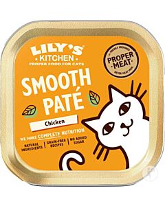 Lily's Kitchen Terrine pour chat au poulet 19x 85 g avec ingrédients naturels et texture moelleuse appétissante.