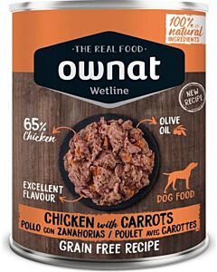 Ownat Wetline Cane Pollo e Carote 12 x 395 g