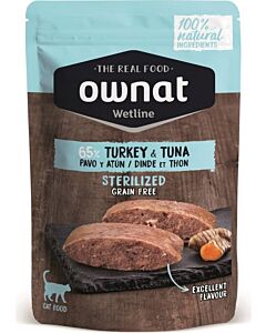 Ownat Wetline Chat Stérilisé Dinde et Thon 12 x 85 g
