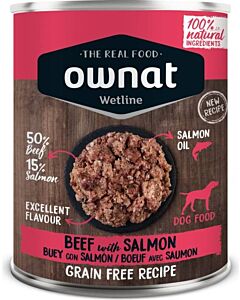 Ownat Wetline Cane Manzo e Salmone 12 x 395 g