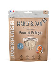 Marly & Dan Barres à mâcher Peau et Pelage Chien 250 g - Pack Plaisir
