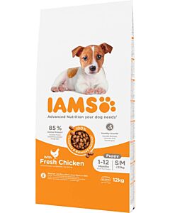 IAMS  Vitality crocchette cucciolo razza piccola e media pollo 12 kg