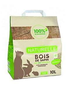 Perlinette Litière bois de sapin 10 L - La Compagnie des Animaux