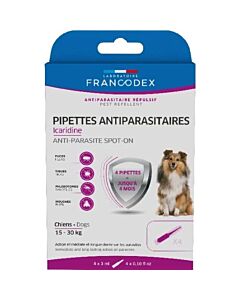Francodex Pipette Icaride chien 3 ml x4
