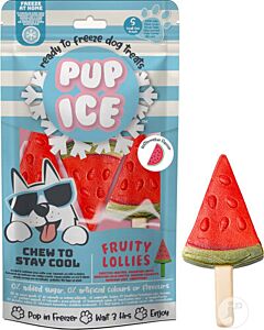Pup Ice Glace Fruity Lollies Pastèque pour Chien 3 x 90 g