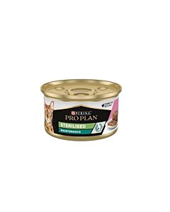 Purina Proplan Cat Sterilised Saumon 18 boite de 85 grs + 6 offertes - La Compagnie des Animaux