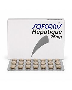 Sofcanis Hépatique 25 mg chien et chat 600 cps - La Compagnie des Animaux