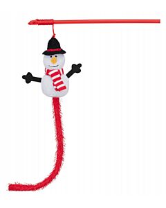 Trixie Canne à pêche Bonhomme de neige pour chat 31 cm- La Compagnie des Animaux