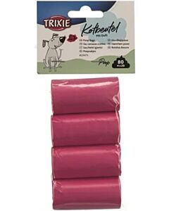 Trixie Sac Ramasse Crottes Parfum Rose Chien 4 x 20 sacs