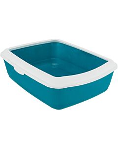 Trixie Cassetta igienica Classic petrolio/bianco 37 x 15 x 47 cm