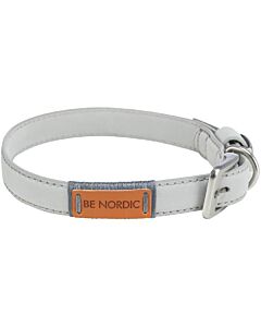Trixie Collare in cuoio Be Nordic S grigio chiaro