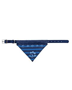 Trixie Collare in nylon con bandana indigo S-M