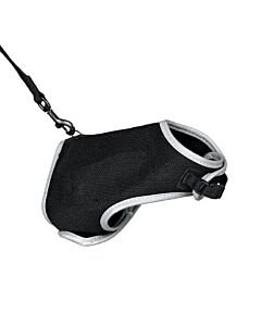Trixie Pettorina Soft con Guinzaglio Nero per Gatto XXL