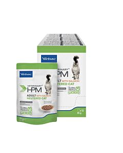 Virbac Veterinary HPM Neutered Salmone Gatto 12 x 85 g