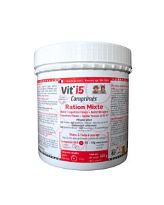 Vit'i5 Rouge Ration Mixte Comprimés Chat Chien et Furets 600 g