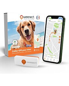 Weenect XS traceur GPS pour chien blanc