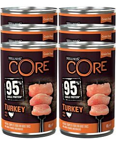 Wellness Core Paté 95% cane tacchino 6 x 400 g