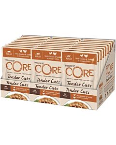 Wellness Core Tender Cuts Chat Adulte Poulet et Dinde en Sauce 24 x 85 g