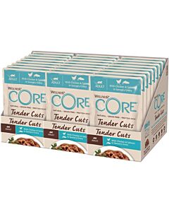 Wellness Core Tender Cuts Chat Adulte Poulet Saumon en sauce 24 x 85 g
