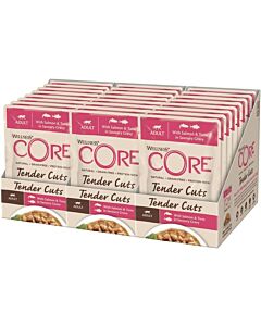 Wellness Core Tender Cuts Chat Adulte Saumon Thon en sauce 24 x 85 g