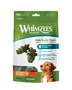 Whimzees Friandise Végétale Alligator chien L x6