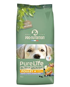Pro-Nutrition Pure Life Cane Light Sterilized Pollo 12 kg