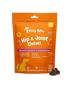 Zesty Paws Mobilité hanches et Articulations Chien 60 friandises
