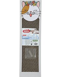 Zolux griffoir double face avec herbe à chat 13 x 4,5 x 45 cm 