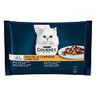 Purina Gourmet Perle Duetto di Carne per Gatto 4 x 85 g