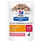 Hill's Prescription Diet Feline C/D Urinary Stress Saumon SACHETS 12 x 85 grs- La Compagnie des Animaux