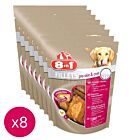 8in1 Fillets Pro Skin & Coat per cane 80 g MULTIPACK confezione da 8