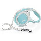 Laisse à enrouleur Flexi Comfort Sangle Bleu clair S 5 m