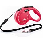 Laisse à enrouleur New Classic Flexi corde L Rouge 8 m - La Compagnie des Animaux